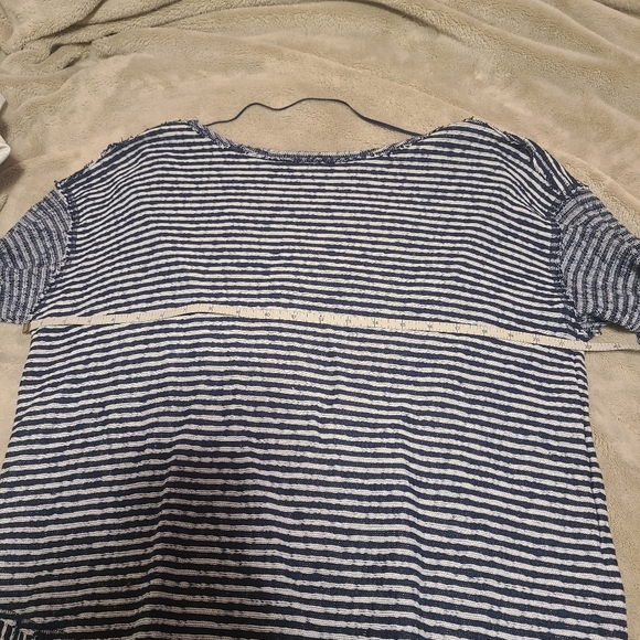 Free People Striped Backless Tunic Shirt Medium - Picture 3 of 3
